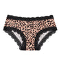 BZEL Women's Lace Floral G-String Leopard Panties