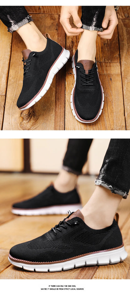Men's Large Casual Fly-Weave Mesh Sports Shoes