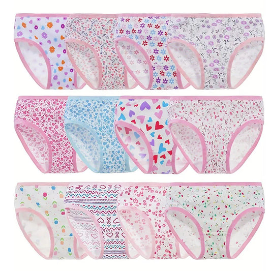 Floral Cotton Briefs for Girls 2-11 Years