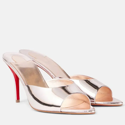 Shoes for Women New Pointed Open Toe Roman Sandals Metal Sexy Women's Shoes Outdoors Slippers 10.5 cm Sandalias Romanas Mujer