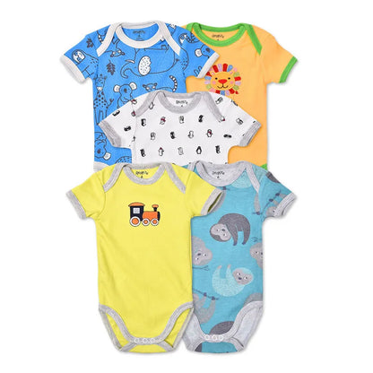 Cotton Short Sleeve Jumpsuit for Infants
