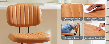 Height Adjustable PU Leather Office Desk Chair