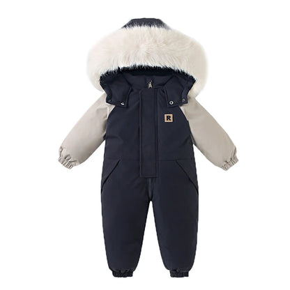 Children's Waterproof Hooded Ski Suit for Winter