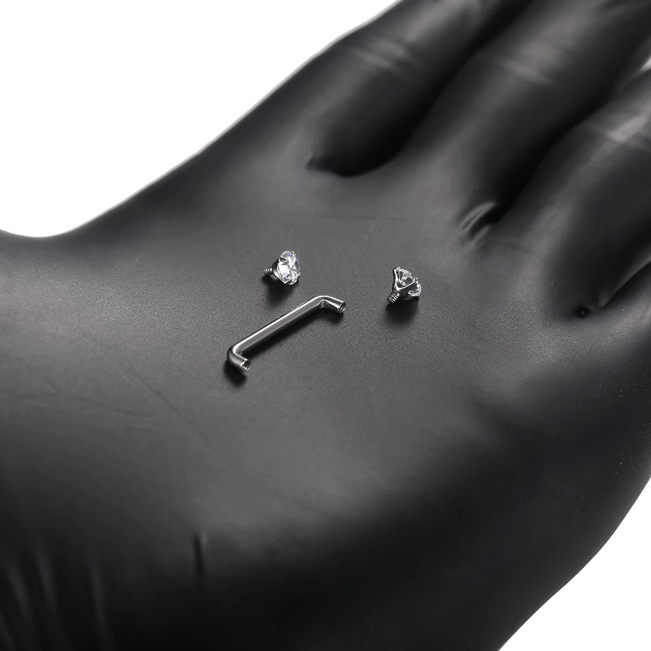 Titanium CZ Crystal Surface Piercings 12mm-25mm
