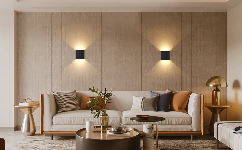 Modern LED Wall Sconces Black Aluminum Up Down Light