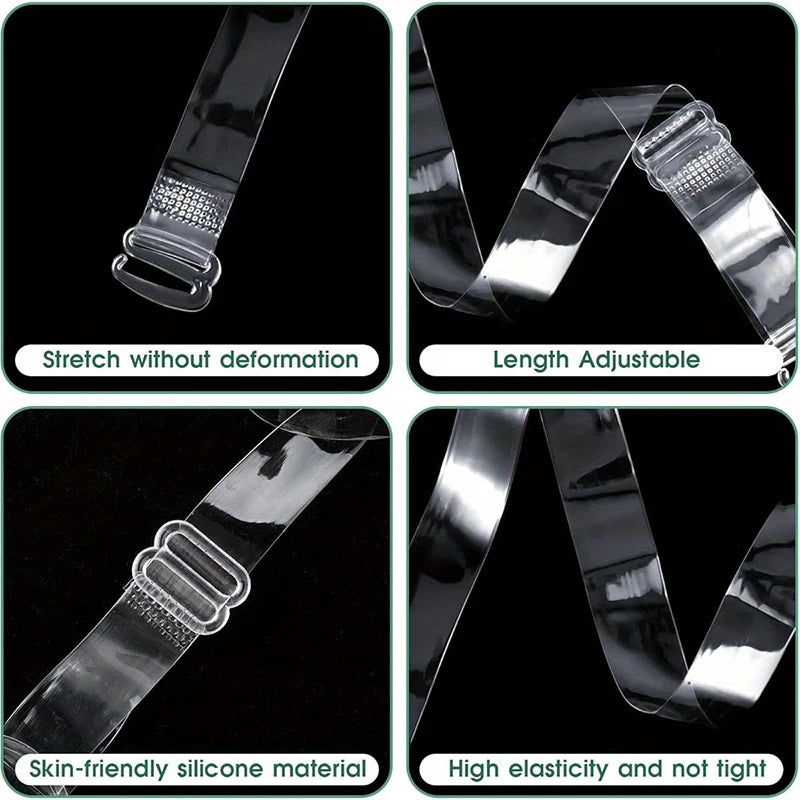 Adjustable Invisible Clear Bra Straps for Women