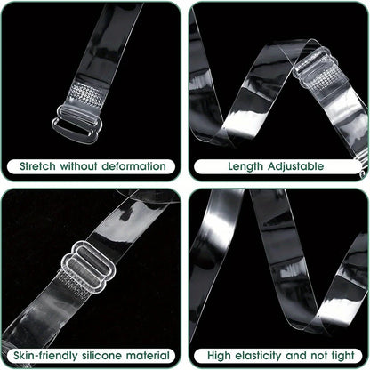 Adjustable Invisible Clear Bra Straps for Women