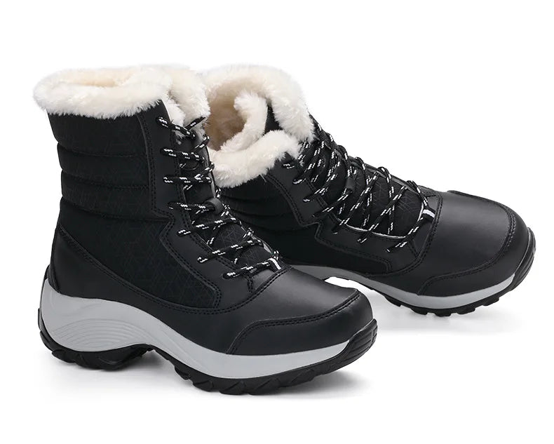 Women’s Waterproof Ankle Snow Boots with Fur Lining