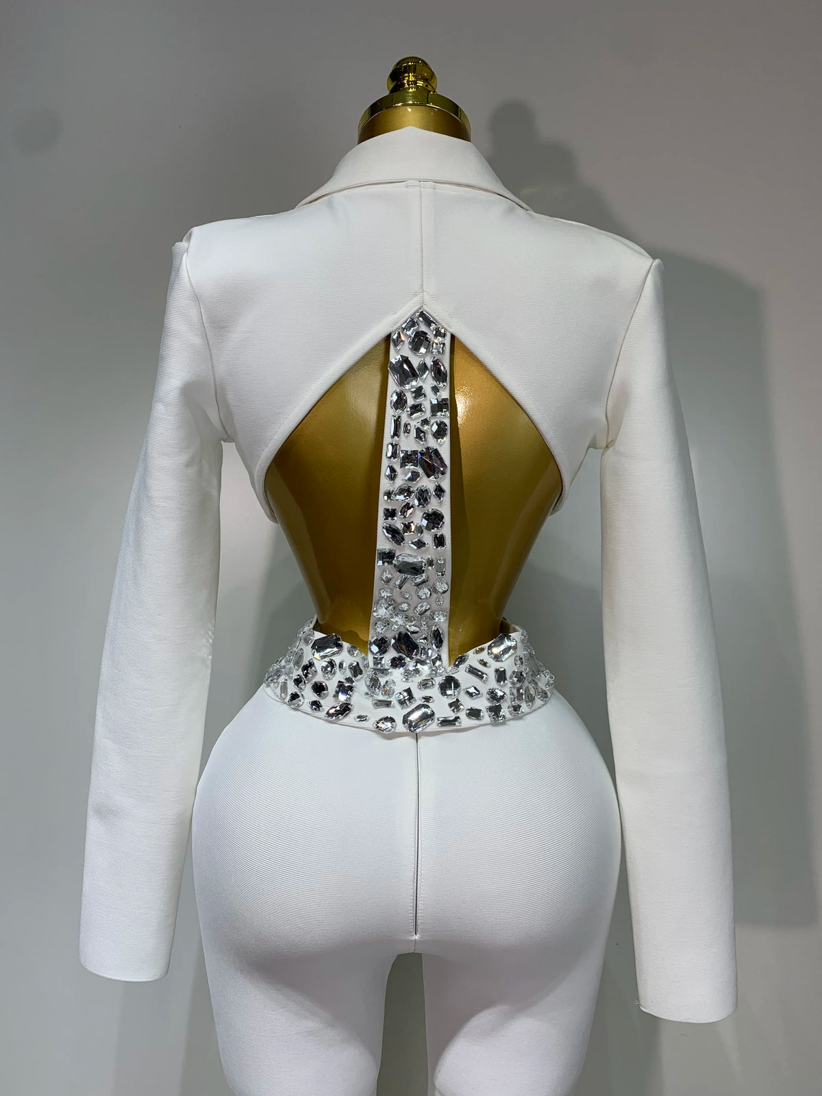 Women Beaded Bodycon Two Piece Pants Set