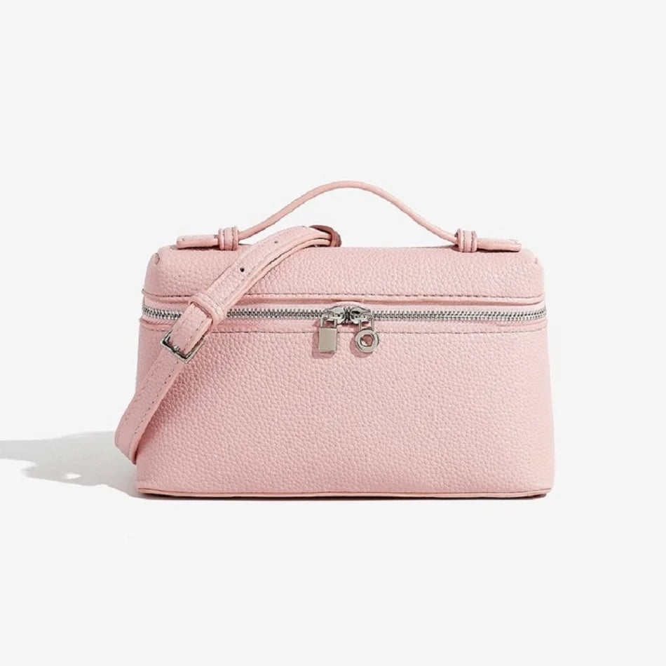 Lychee Grain Patent Leather Shoulder Bag for Women