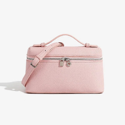 Lychee Grain Patent Leather Shoulder Bag for Women