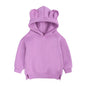 Kids Hooded Sweatshirt Cotton Solid Top for Girls