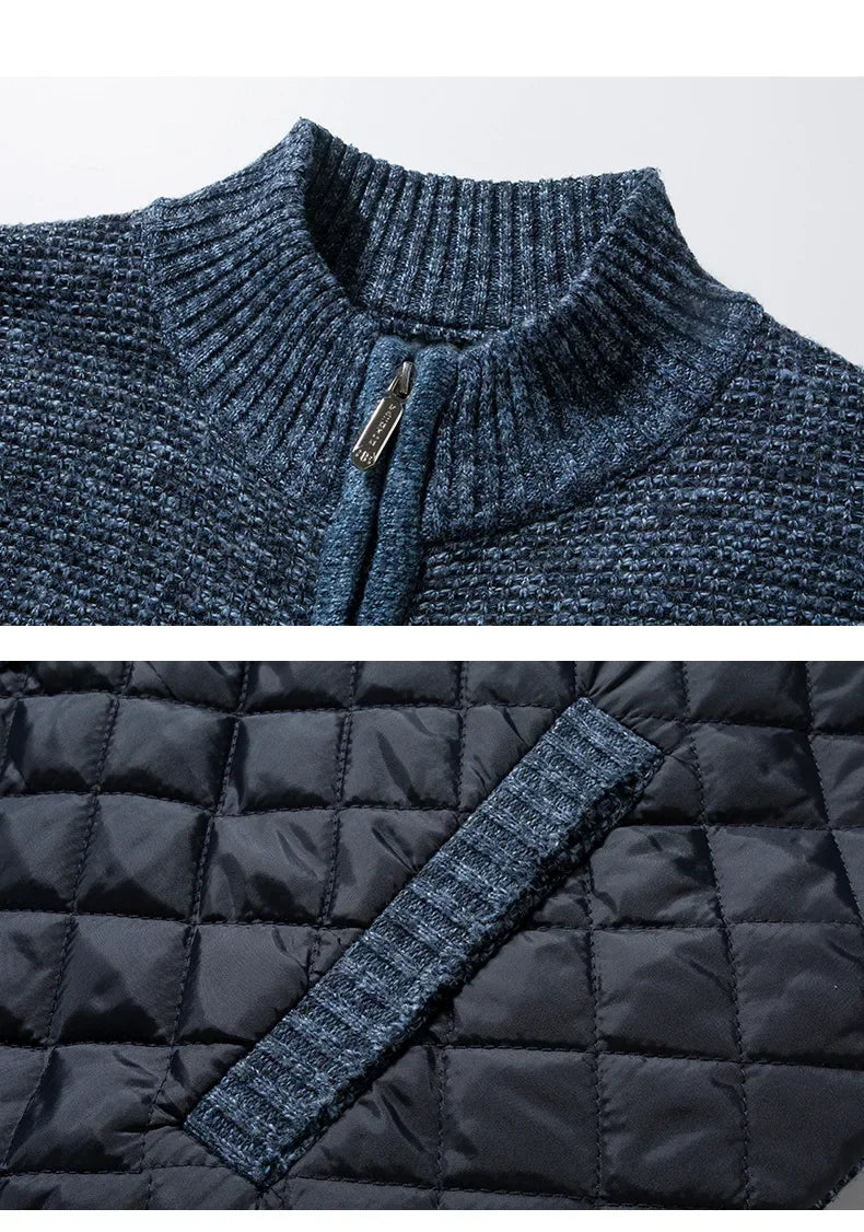 Men's Slim Fit Stand Collar Zipper Jacket
