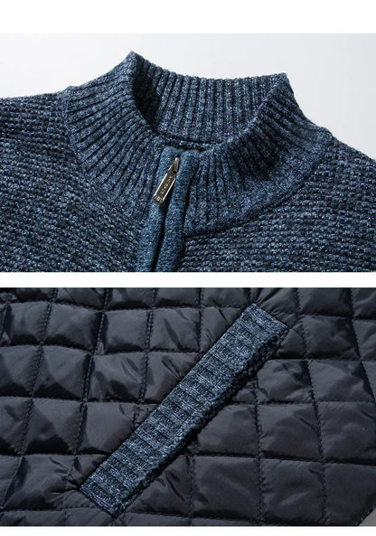Men's Slim Fit Stand Collar Zipper Jacket