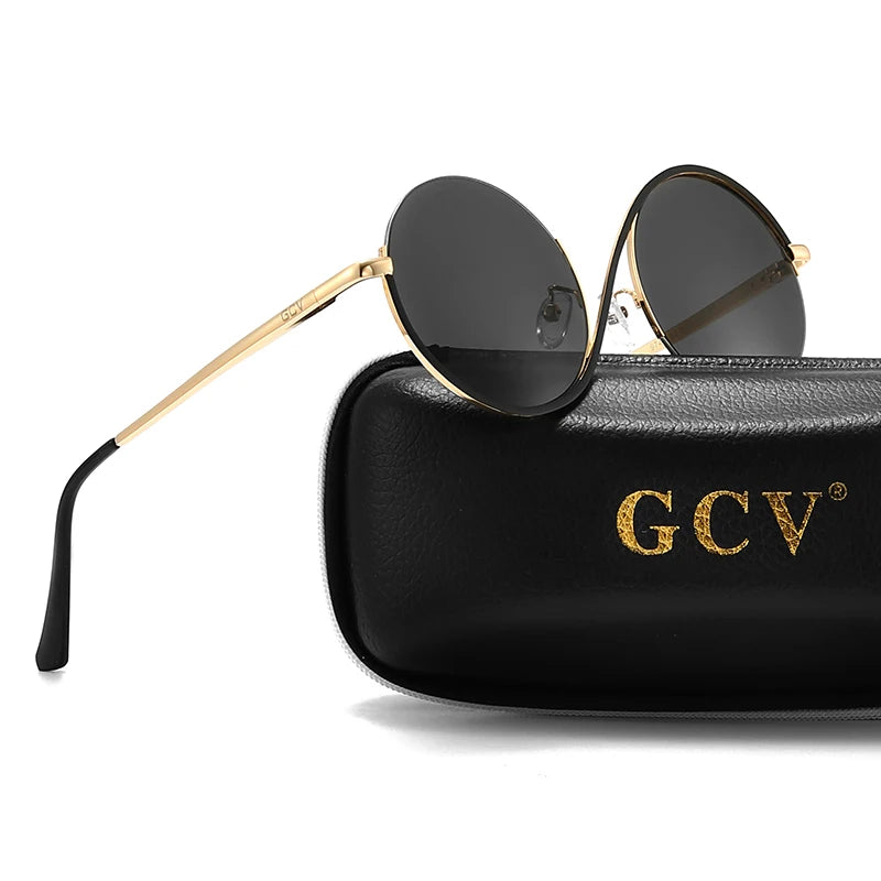 Gorgeous Round Frame Women Sunglasses in Metal