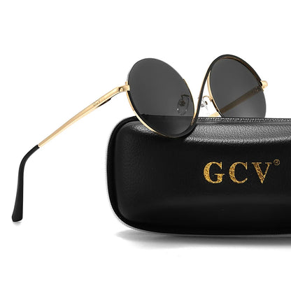 Gorgeous Round Frame Women Sunglasses in Metal
