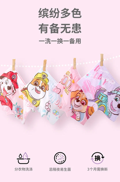 4PCS Paw Patrol Skye Cotton Girls Briefs