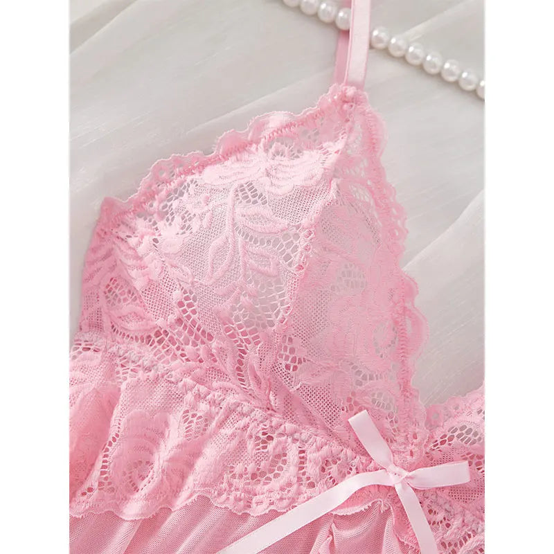 Summer Lace Thong Set Women’s Sexy Pajamas