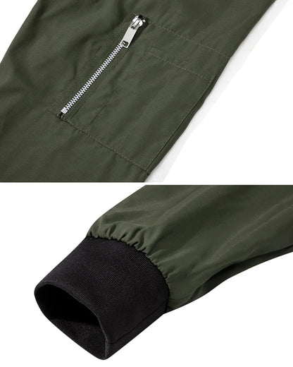 Men's Lightweight Casual Bomber Jacket Polyester