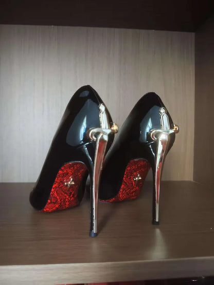 High Heel Stiletto Pointed Leather Women Shoes