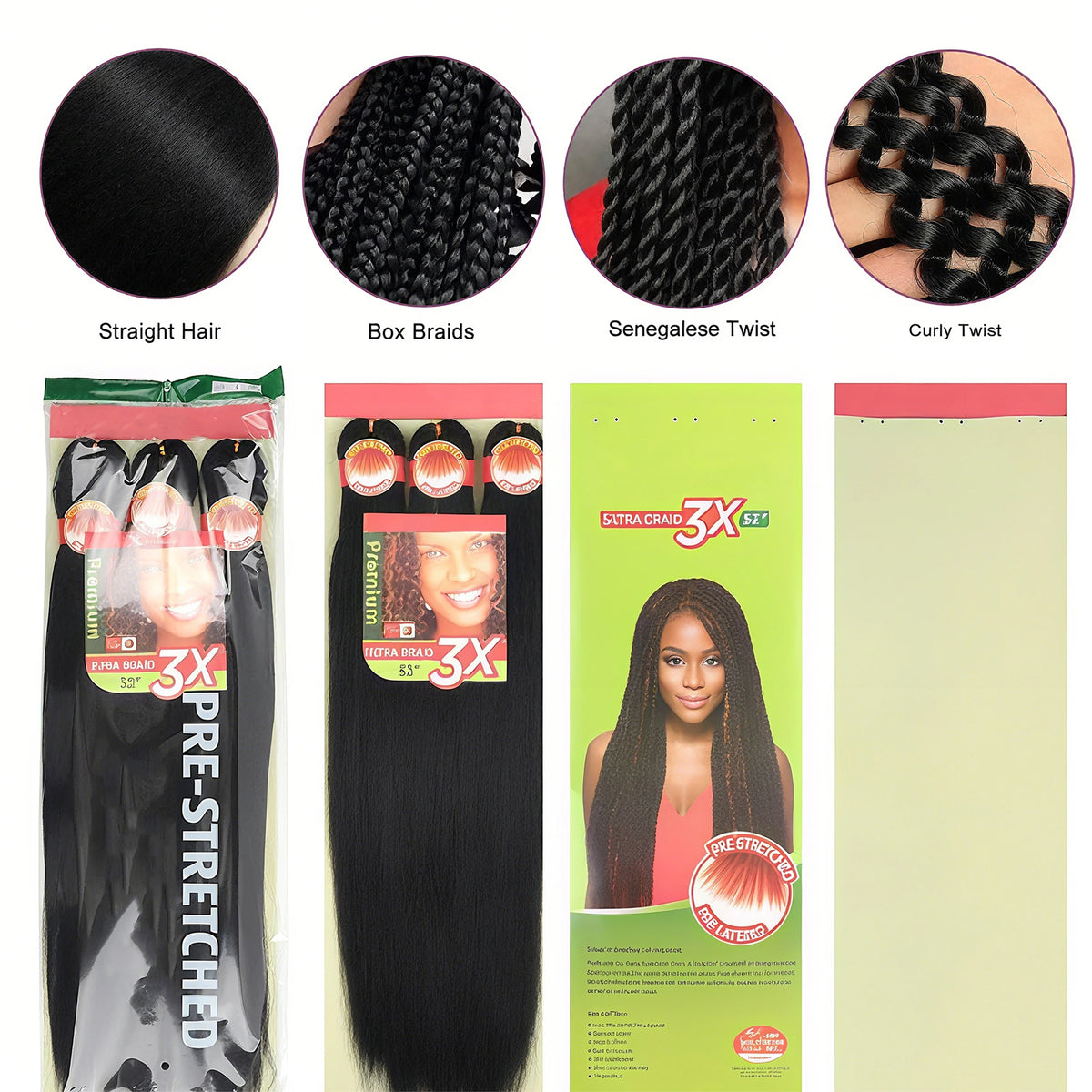 26 Inch Kanekalon Jumbo Box Crochet Hair Extensions