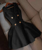 Elegant Deep V-neck Satin Mini Dress for Women