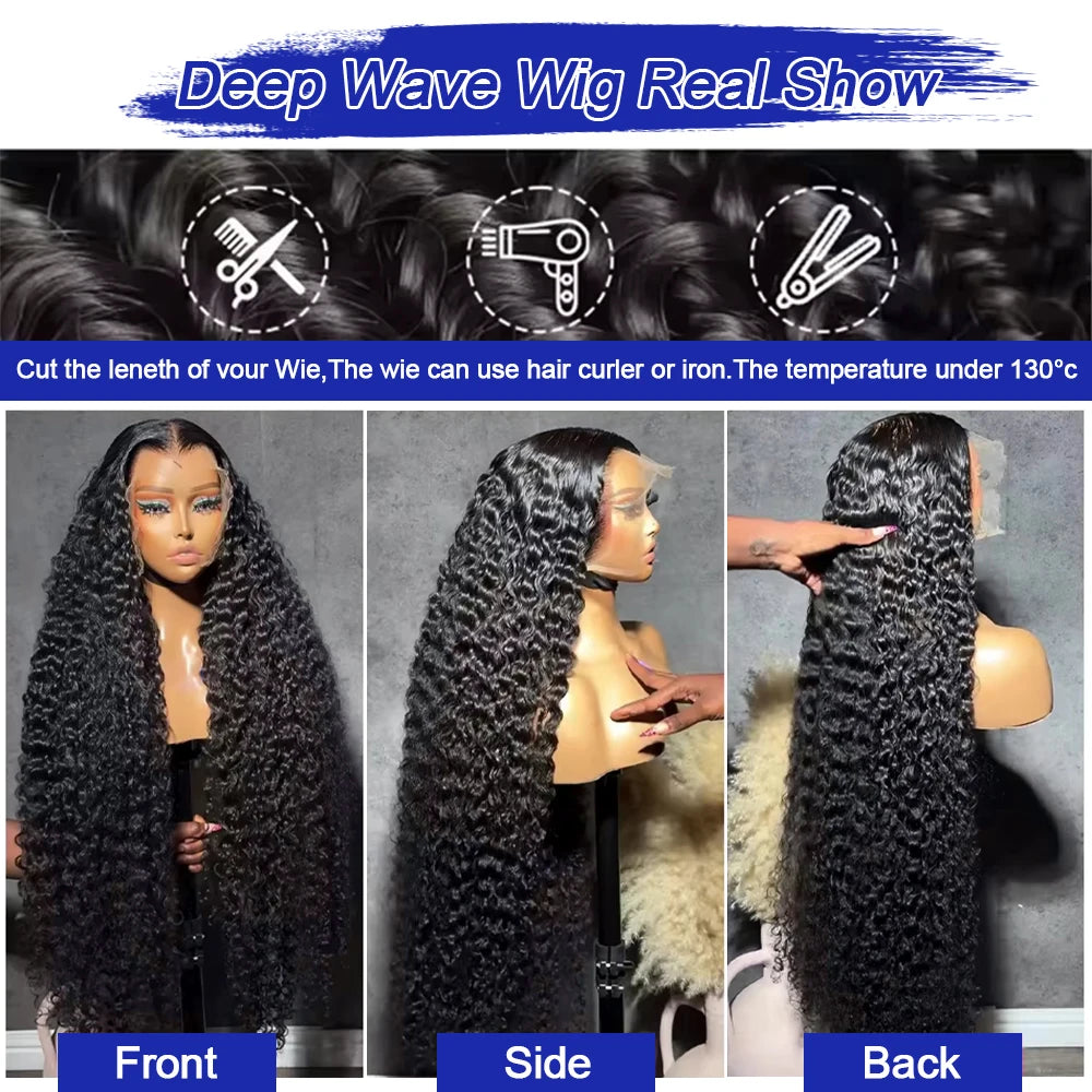 Jerry Curly 13x6 HD Lace Front Human Hair Wig 40 Inch