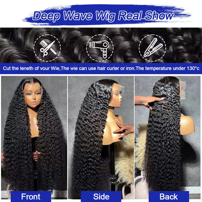 Jerry Curly 13x6 HD Lace Front Human Hair Wig 40 Inch