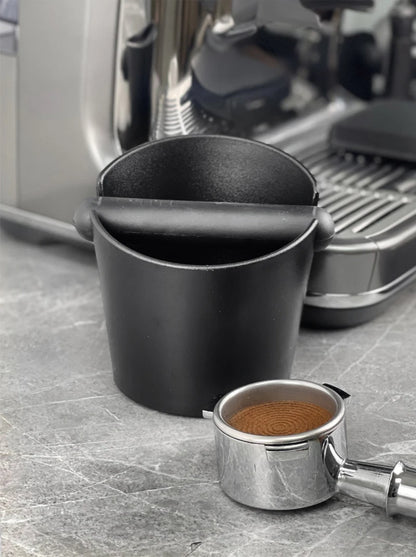 Coffee Knock Box Black ABS with Detachable Knock Bar
