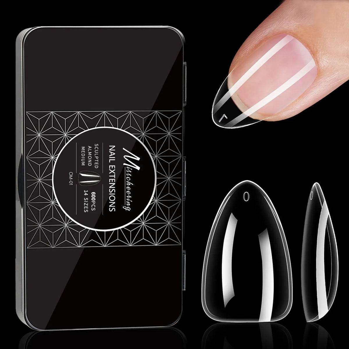 Soft Gel Full Cover Almond Fake Nails Box