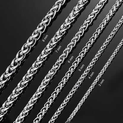 Stainless Steel Classic Curb Necklace 14 to 40 Inches