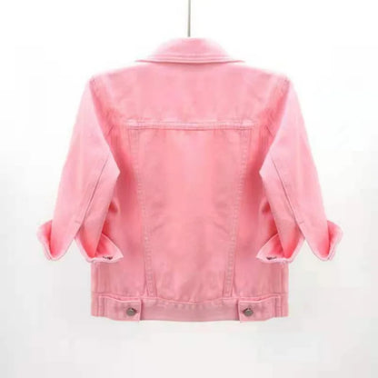 Women Cotton Denim Jacket Casual Spring Autumn Coat