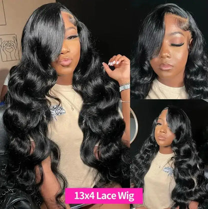 Natural Black Body Wave Lace Wig 40 42 Inches
