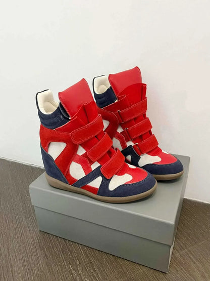 Women's Genuine Leather Ankle Boots with Hidden Heel