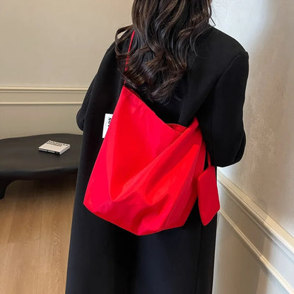 Large Capacity Nylon Tote Shoulder Bag for Women