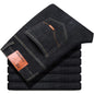 Men's Black Blue Stretch Jeans Casual Slim Fit Trousers