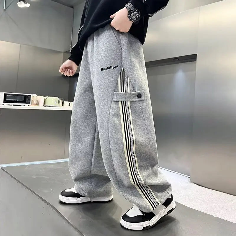 Boys Cargo Pants Spring Autumn Sport Trousers