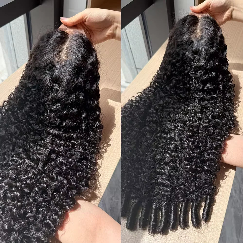 Burmese Curly Lace Frontal Wig 200% Density Human Hair