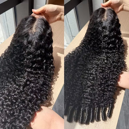 Burmese Curly Lace Frontal Wig 200% Density Human Hair
