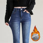 Women's Winter Plush Stretch Skinny Jeans
