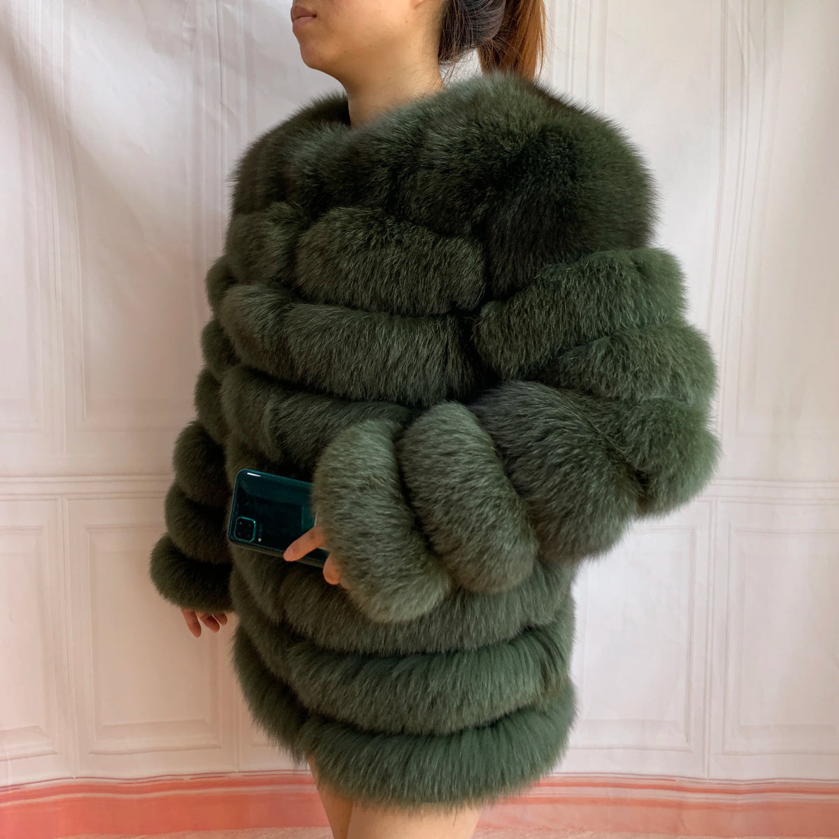 4in1 Real Fox Fur Coat for Women