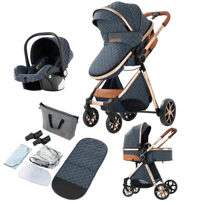 Lightweight 3 in 1 Baby Stroller Travel System