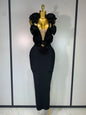3D Flower Sleeveless Bodycon Bandage Dress Women