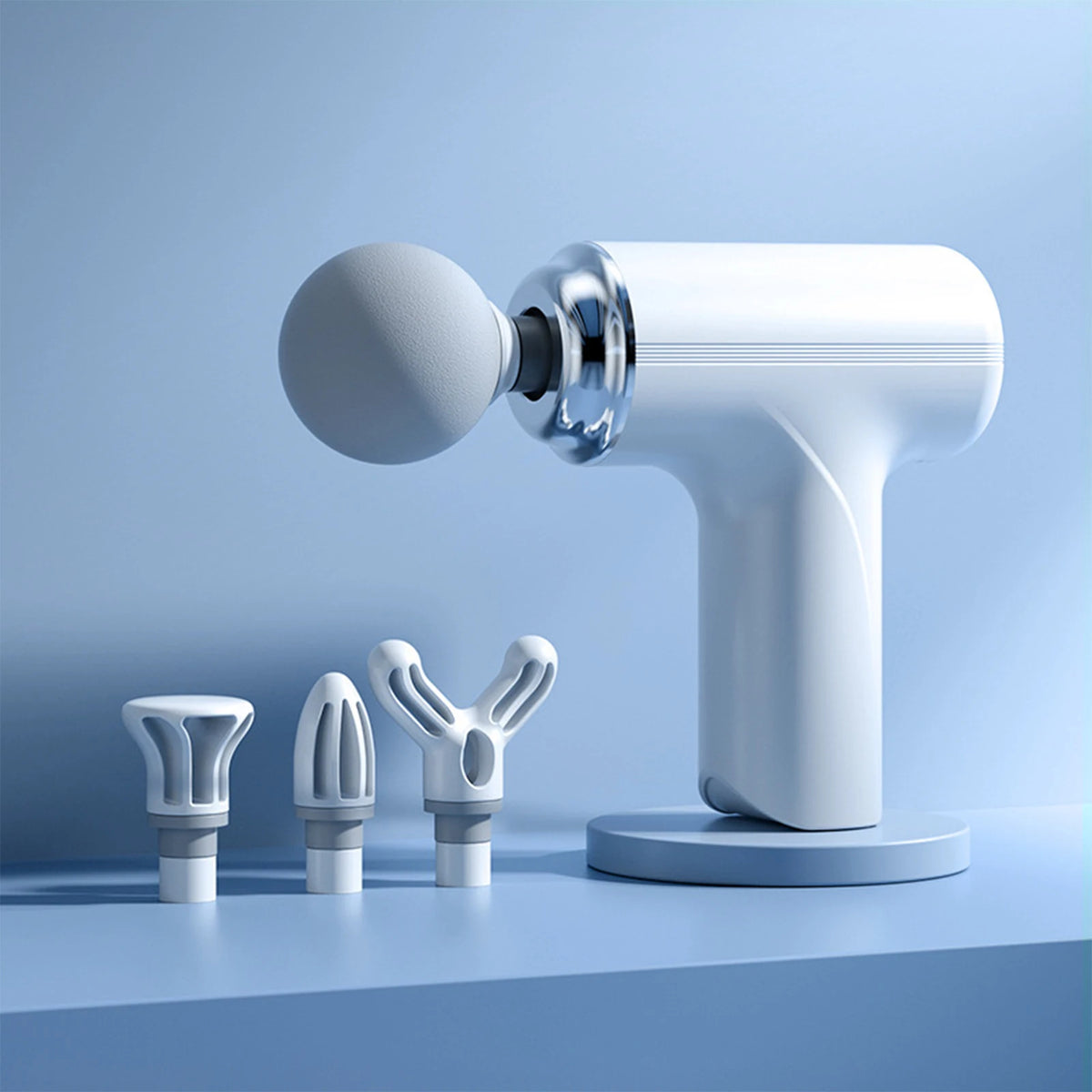 Portable Massage Gun - 4 Heads, 6 Speeds
