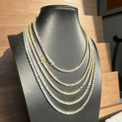 Moissanite Tennis Chain Bracelet in 925 Sterling Silver