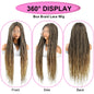 Cornrows Braided Wig 36 Inches Synthetic Hair Black