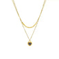 Stainless Steel Heart Pendant Necklace for Women