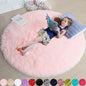 Round Plush Shag Carpet for Kids Room Decor