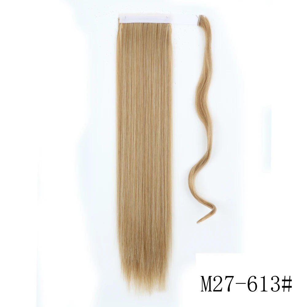 Long Straight Clip-in Ponytail Hair Extension Black