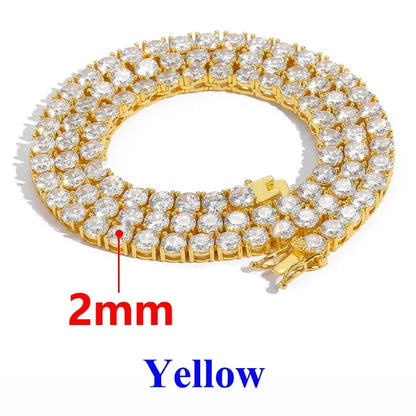 Moissanite Tennis Bracelet 2-6.5mm Rose Gold Silver